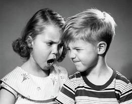 Angry People Wall Art - Photograph - 1950s Boy And Girl Arguing Head To Head by Vintage Images